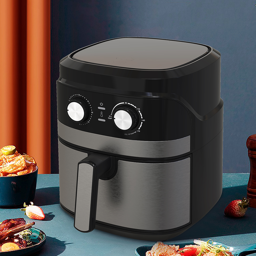 5,5L Knob vezérlési hőmérséklet-időzítő vezérlés Air Fryer YYZG-550S